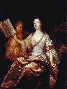 Circle of Pierre Gobert Portrait of a lady as Saint Cecilia Sweden oil painting artist